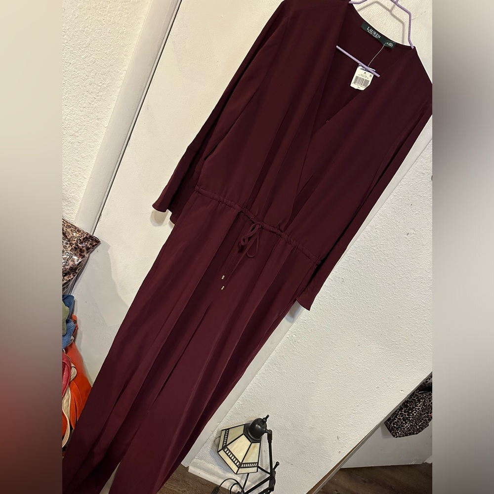 Lauren Ralph Lauren Burgundy Jimpsuit